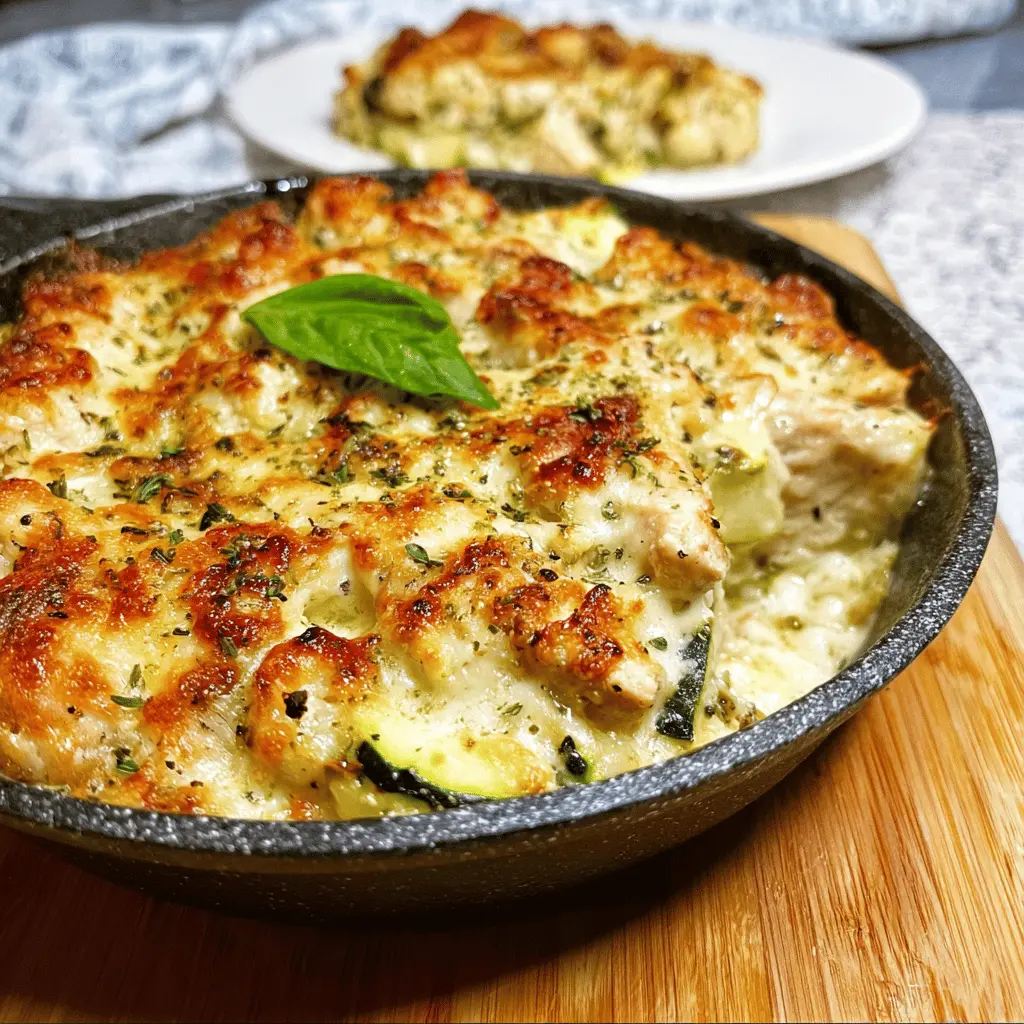 Easy Cheesy Keto Chicken Zucchini Bake