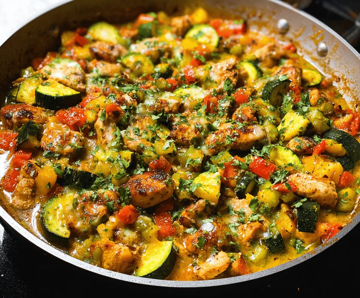 Easy Tex Mex Chicken and Zucchini Skillet