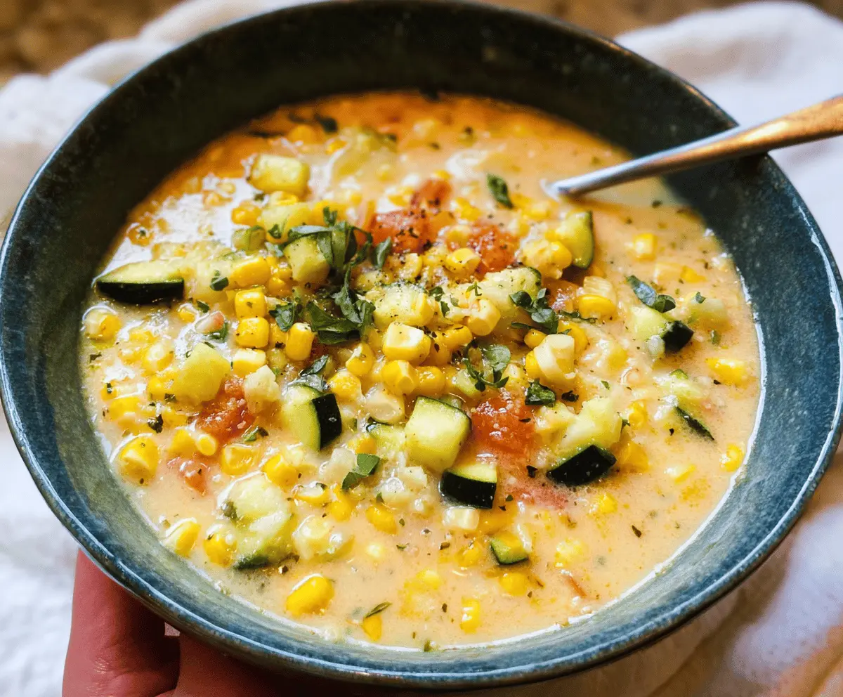 Creamy Summer Corn and Zucchini Chowder Recipe