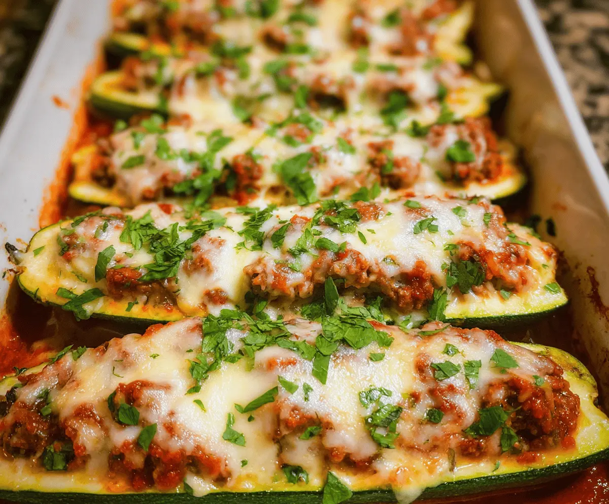Easy Lasagna-Stuffed Zucchini Recipe