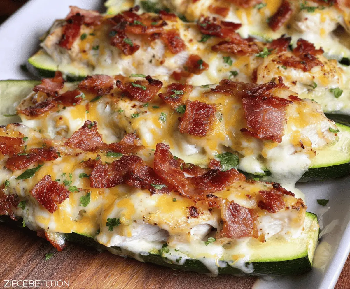 Easy Chicken Bacon Ranch Zucchini Bake
