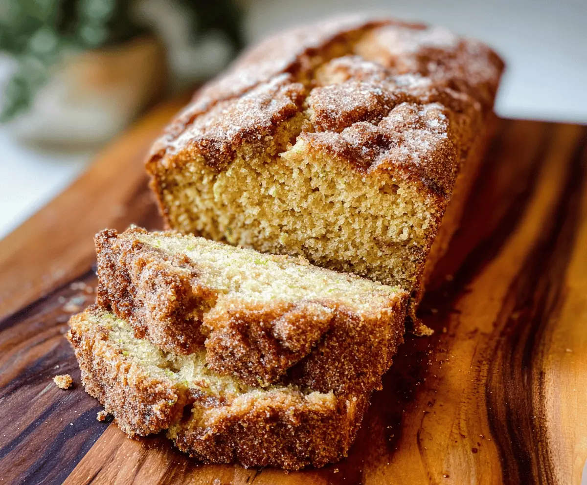 Soft Snickerdoodle Zucchini Bread Recipe