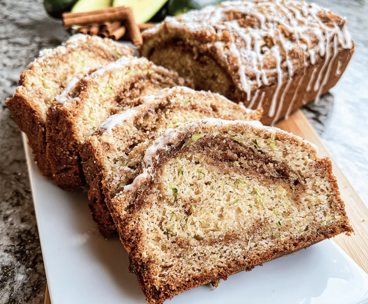 Moist Cinnamon Swirl Zucchini Bread Recipe