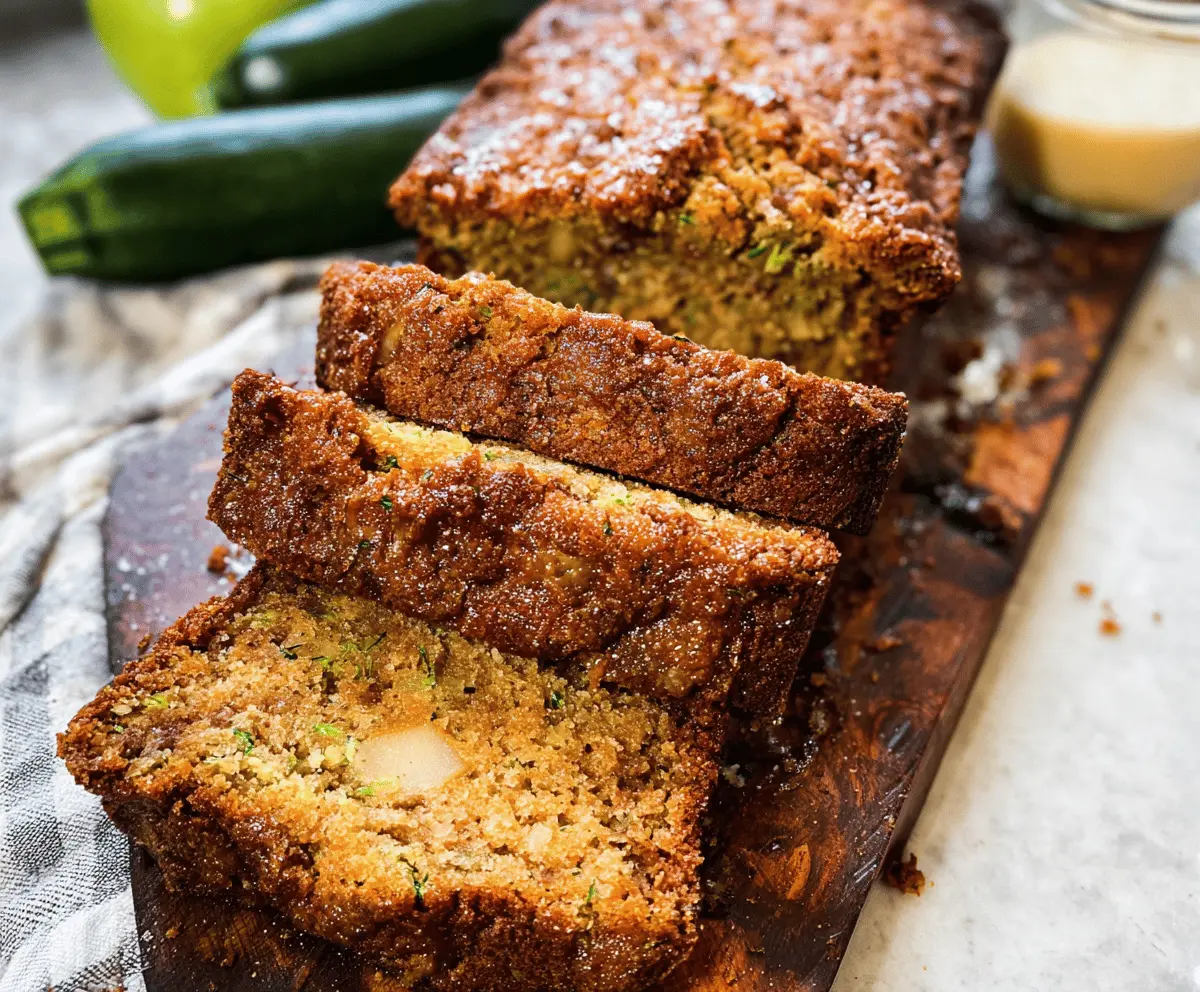 Moist Apple Zucchini Bread Recipe