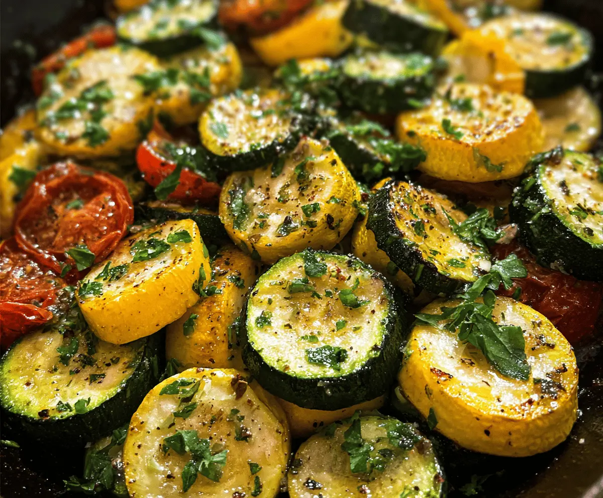 Garlic Parmesan Zucchini and Squash Side Dish