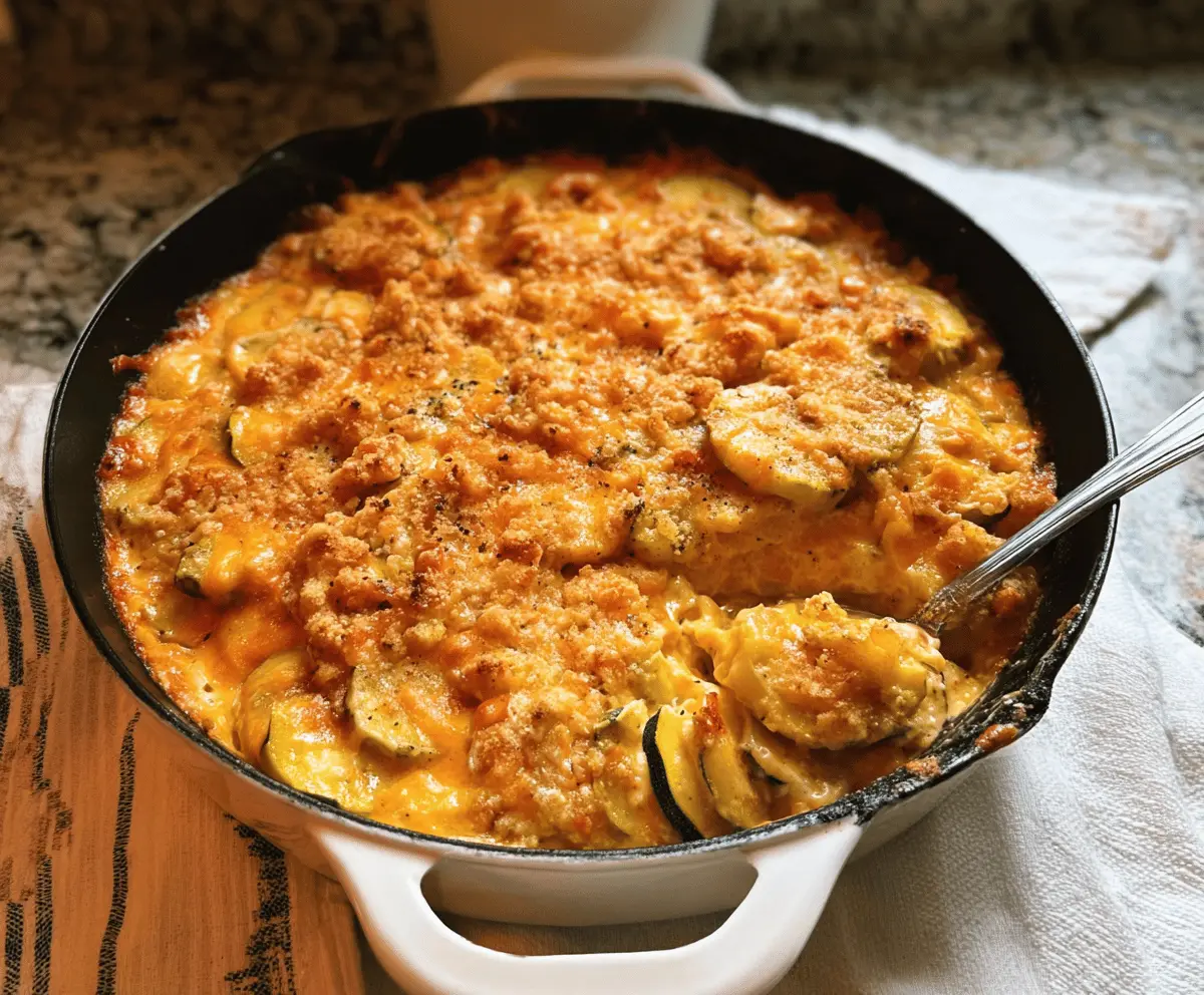 Easy Southern Squash Casserole With Cheese