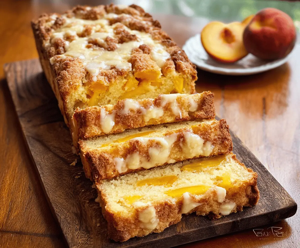 Simple Peach Cobbler Pound Cake Recipe