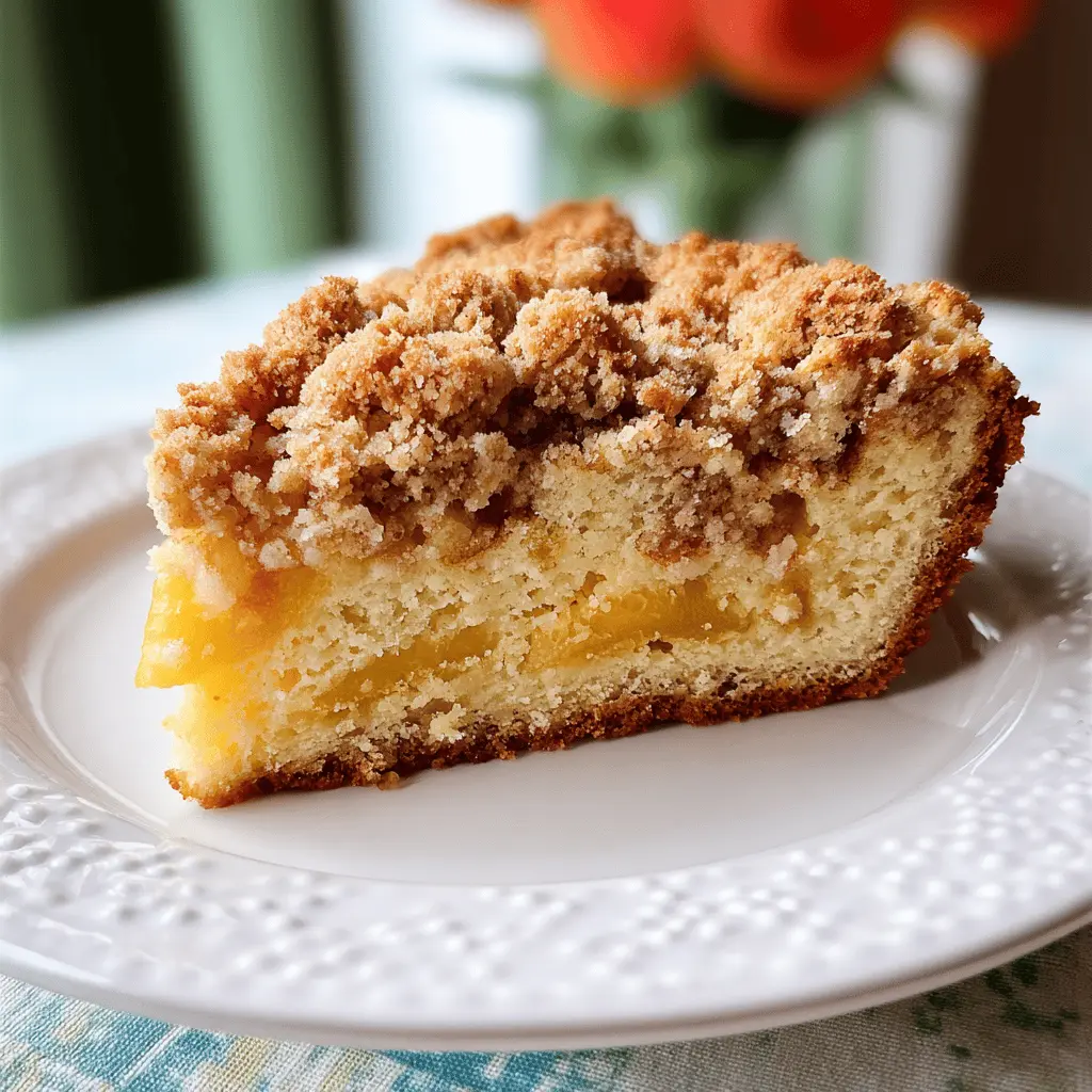 Easy Southern Peach Crumb Cake Recipe
