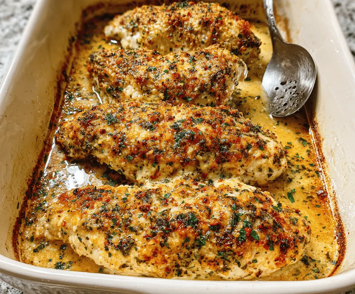 Easy Garlic Parmesan Chicken Bake Recipe