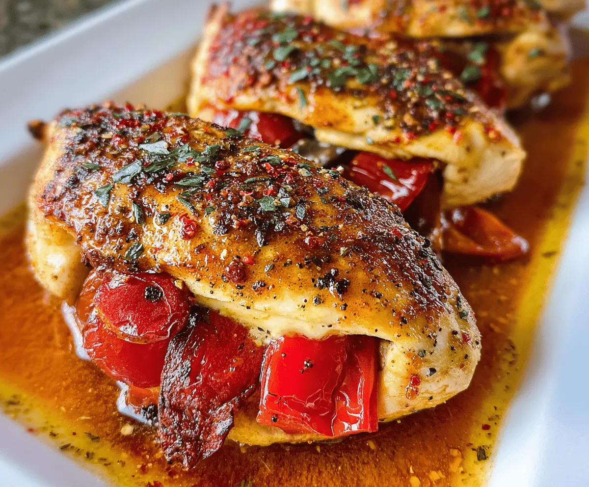Easy Stuffed Chicken Breast With Roasted Peppers