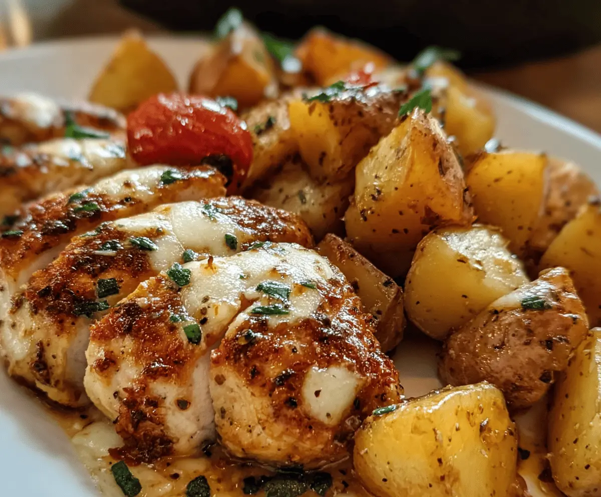 Easy Garlic Parmesan Chicken and Potatoes Recipe