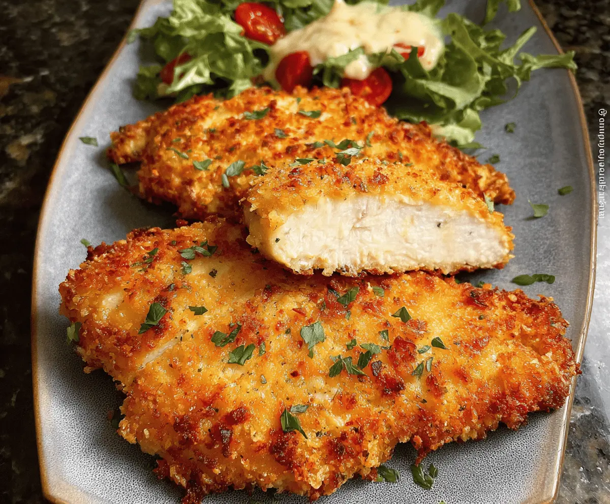 Crispy Air Fryer Parmesan Chicken with Mayo