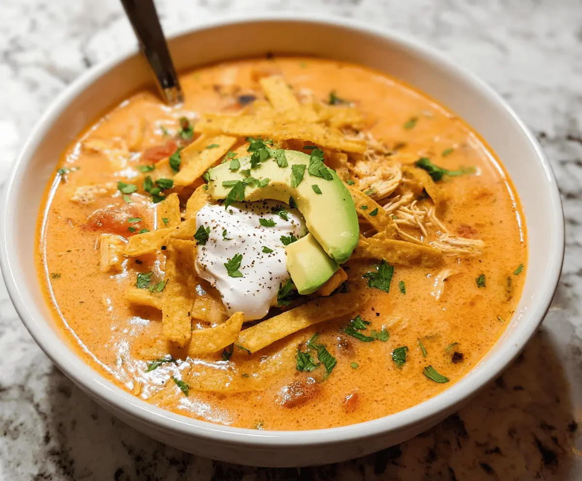 Creamy Chicken Tortilla Soup Recipe