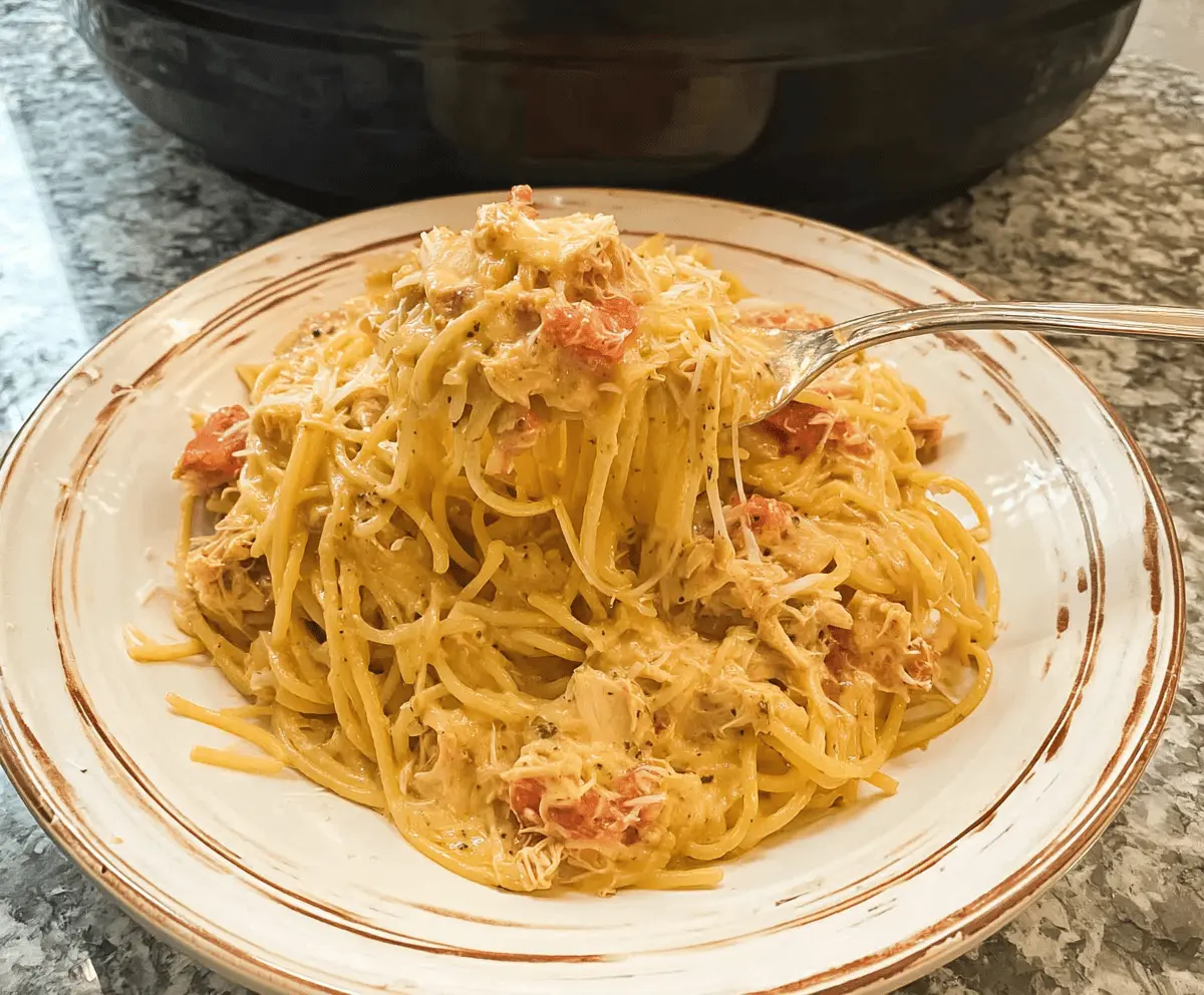 Easy Crockpot Chicken Spaghetti Recipe For Busy Nights