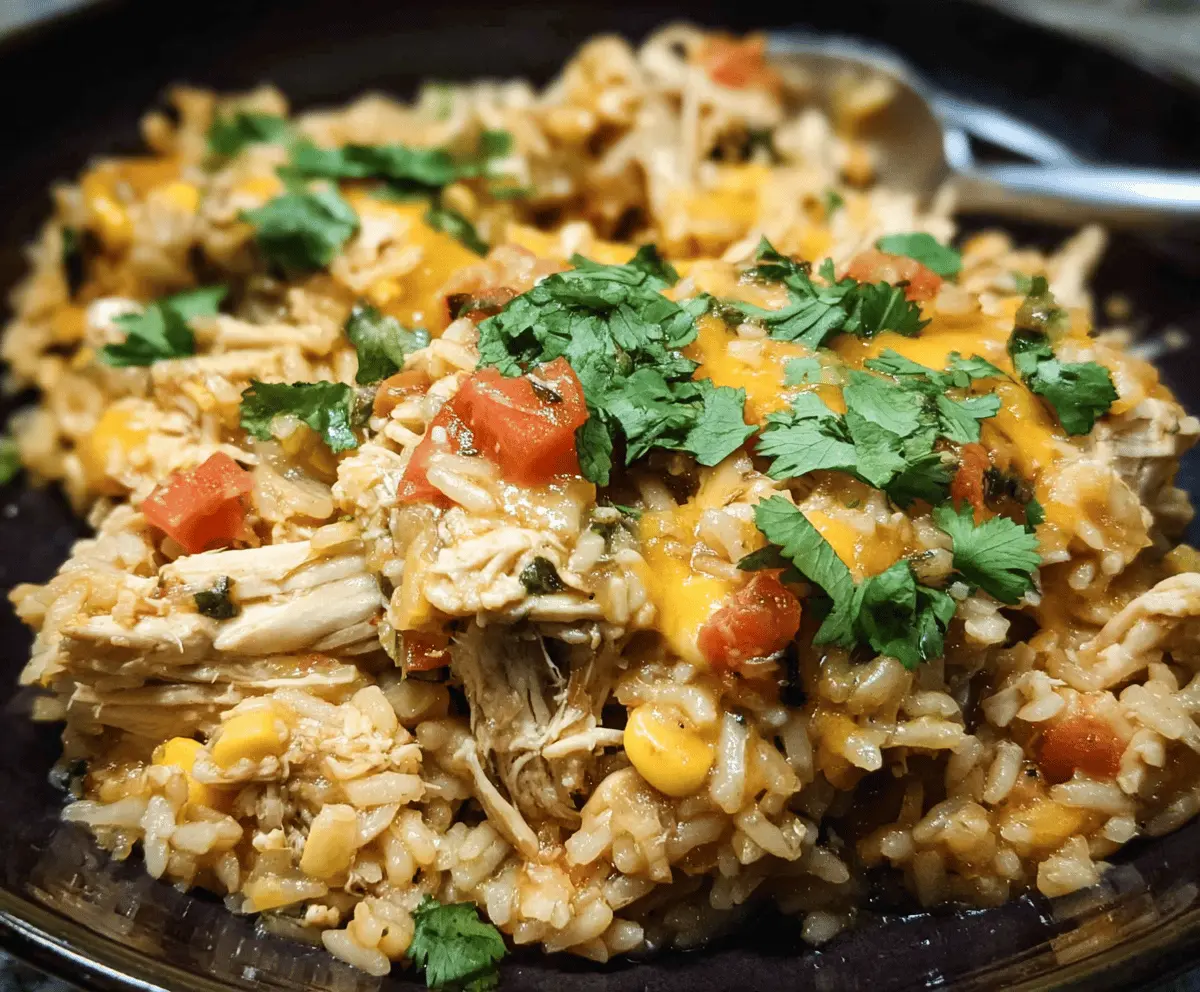 Easy Southwest Crock Pot Chicken and Rice Recipe