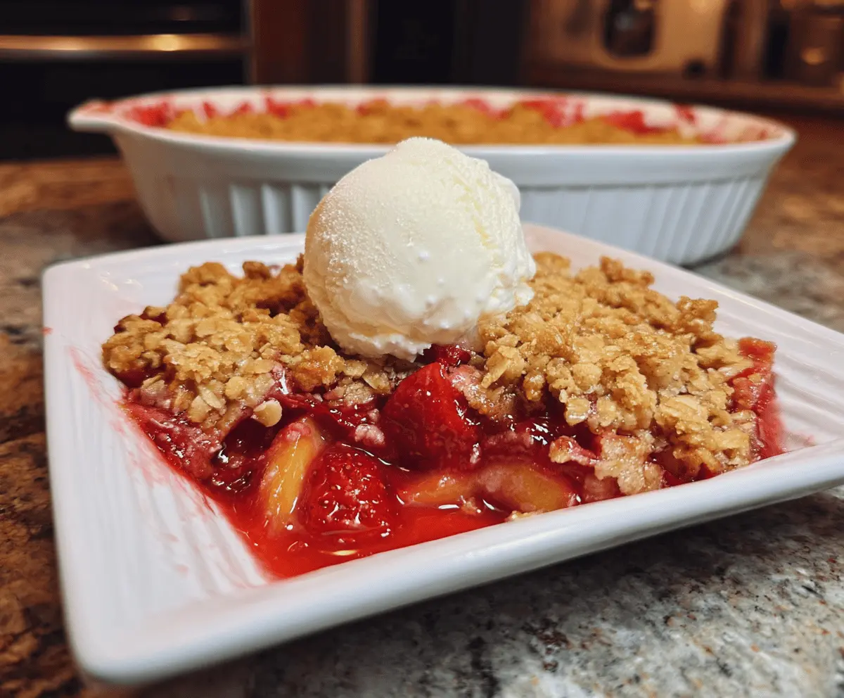 Easy Strawberry Peach Crisp Recipe for Summer
