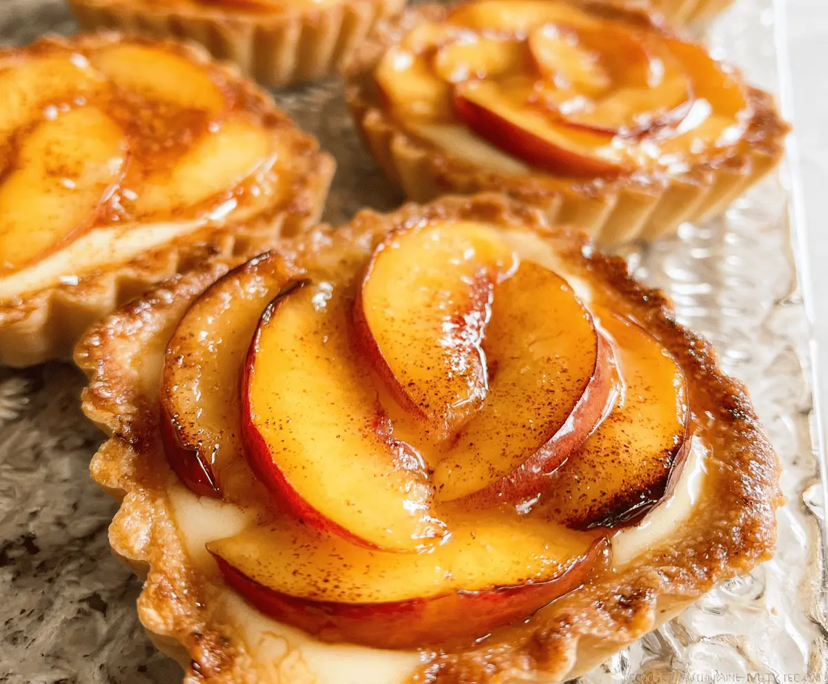 Mini Peach and Cream Cheese Tarts With Flaky Crust