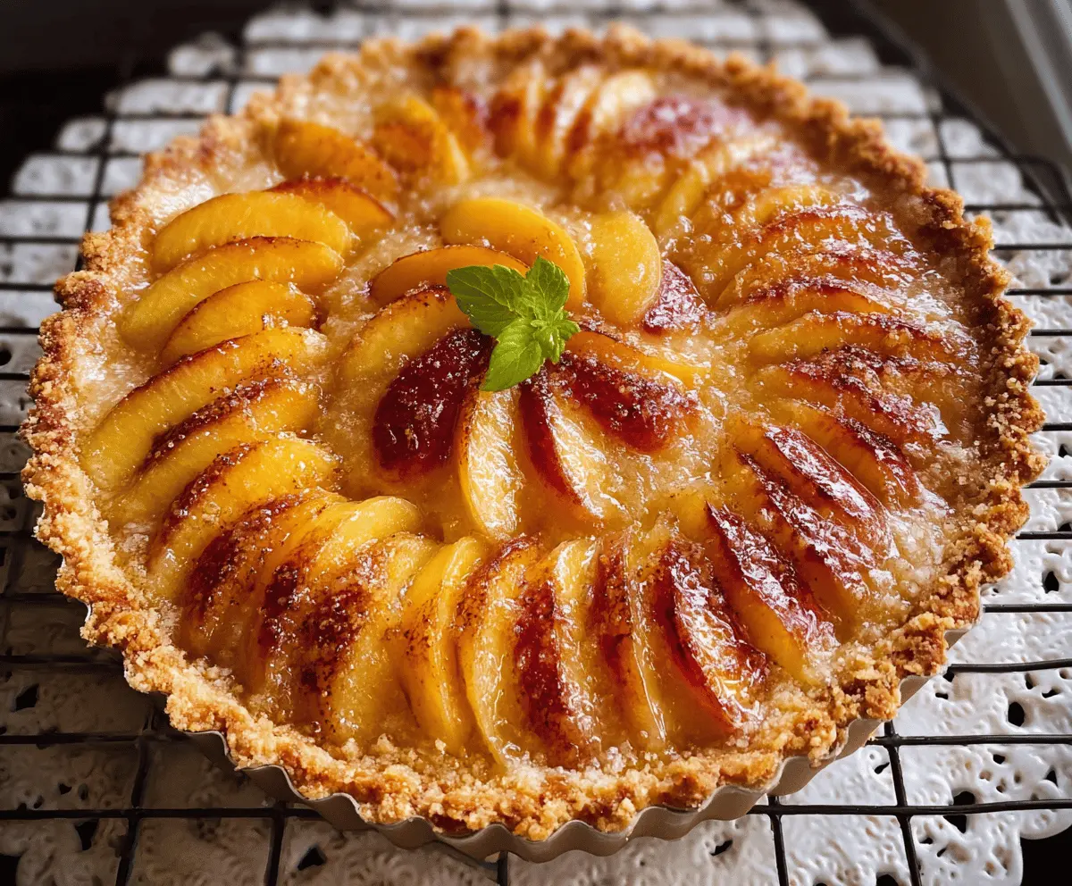 Easy Peach Tart Recipe with Fresh Fruit