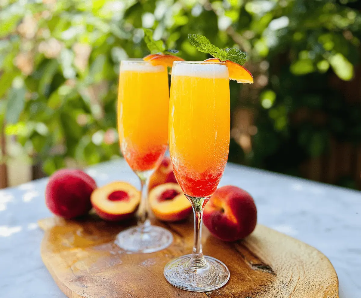 Easy Peach Bellini Recipe For Summer Sipping