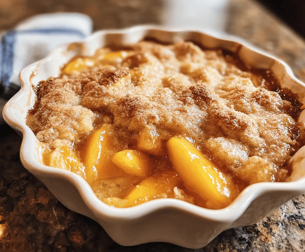 Easy Homemade Peach Cobbler Recipe