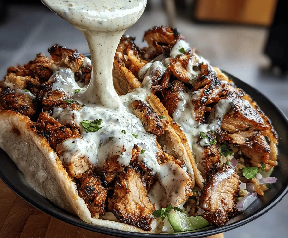 Easy Chicken Shawarma with Creamy Garlic Sauce