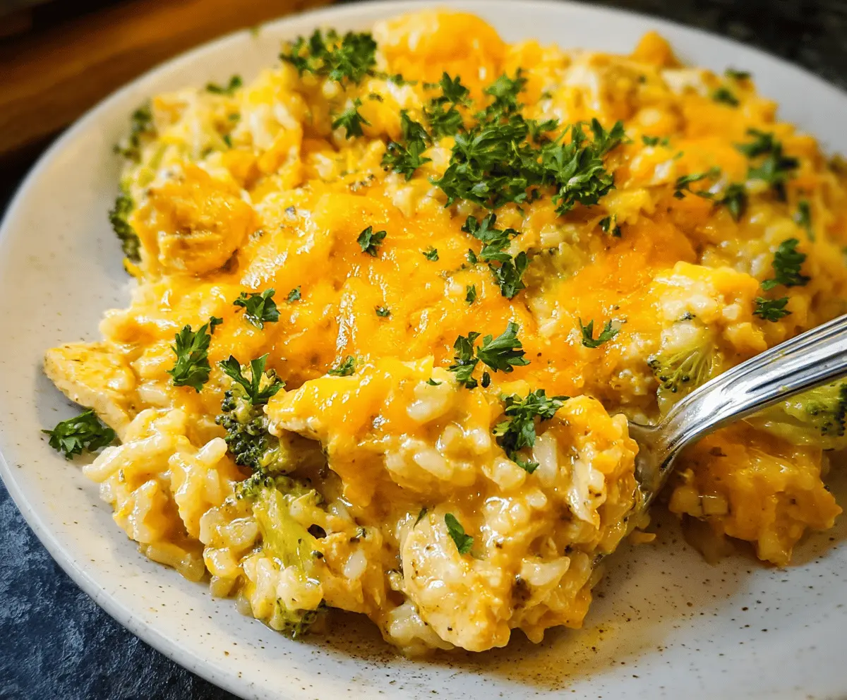 Easy Crockpot Cheesy Chicken Broccoli Rice Recipe