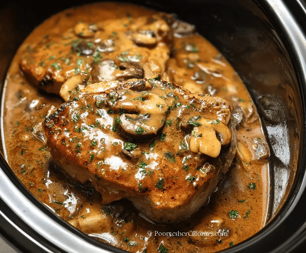 Easy Crock Pot Smothered Pork Chops Recipe