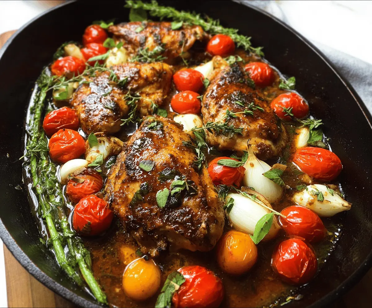 Easy One Pan Balsamic Chicken Recipe