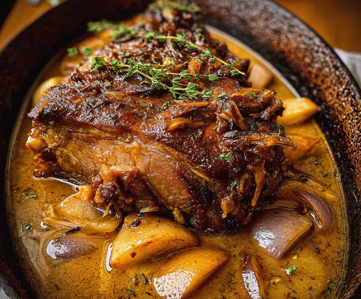 Tender Apple Cider Braised Pork Shoulder Recipe