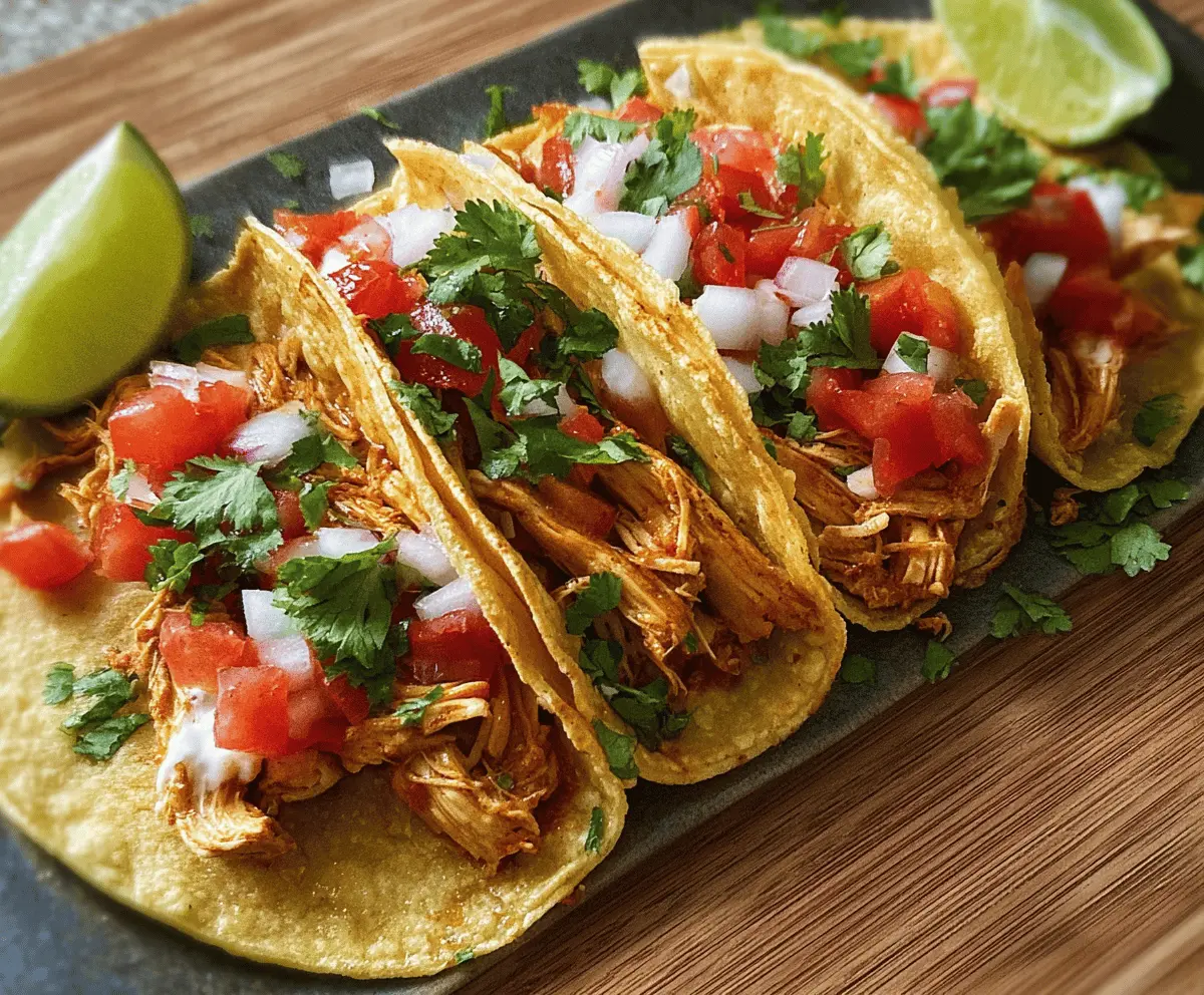 Healthy Crockpot Chicken Tacos Ready in Minutes