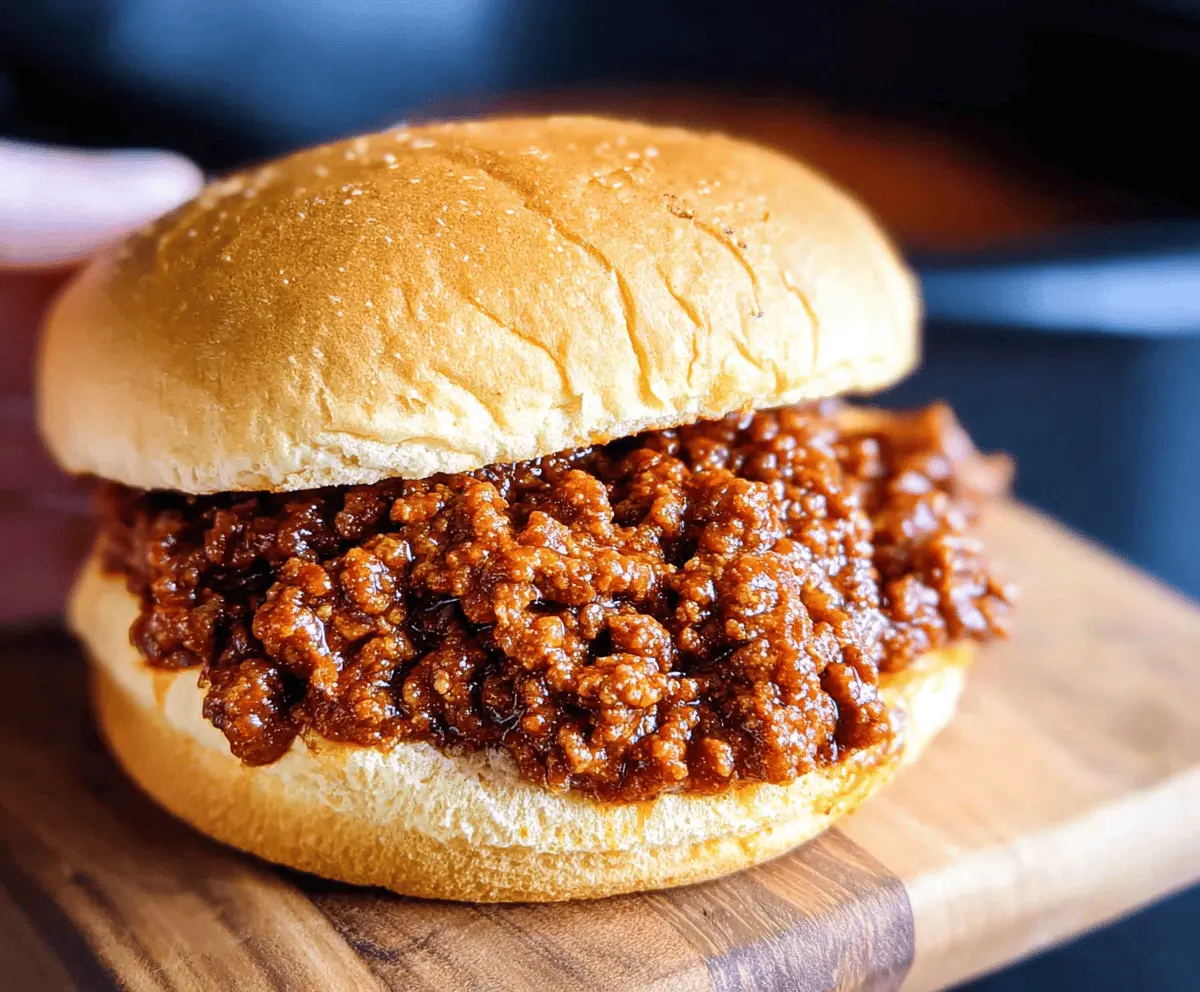 Easy Slow Cooker Sloppy Joes Recipe