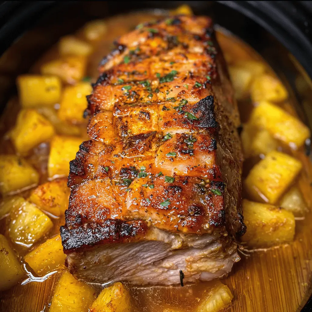 Easy Slow Cooker Pineapple Pork Loin Recipe