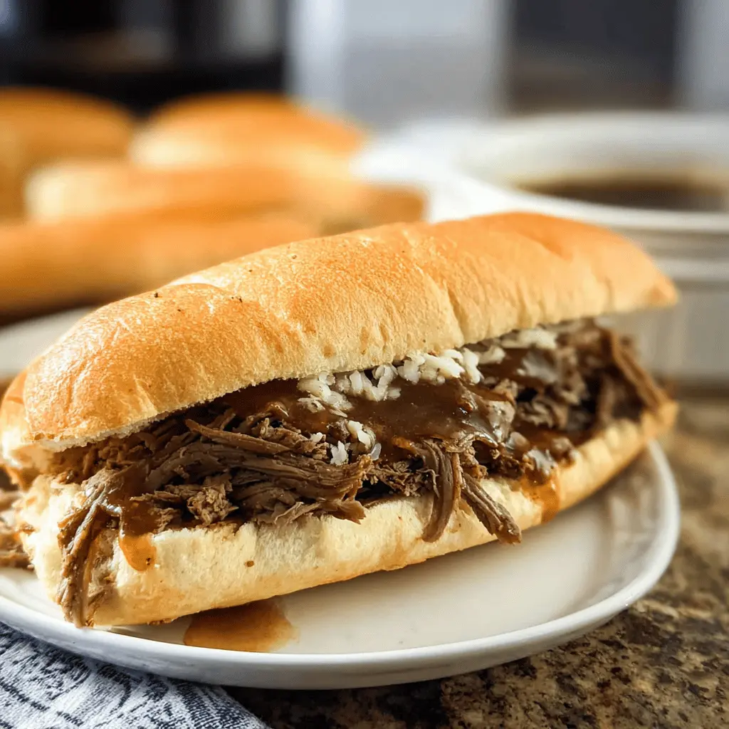 Easy Crockpot French Dip Recipe with Delicious Au Jus