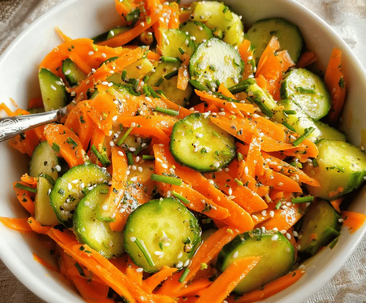 Fresh Carrot and Cucumber Salad Recipe