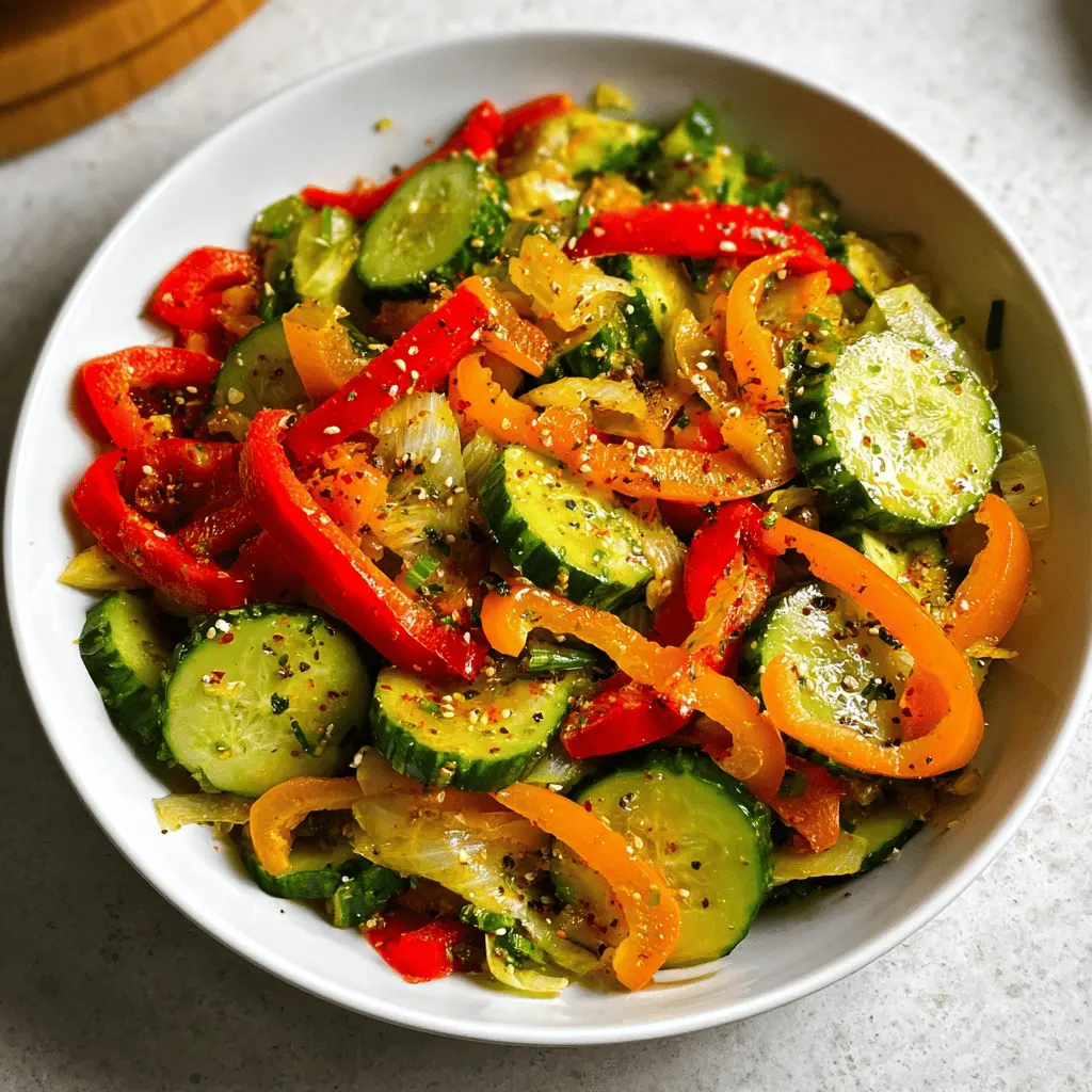Fresh Cucumber and Sweet Pepper Salad Recipe
