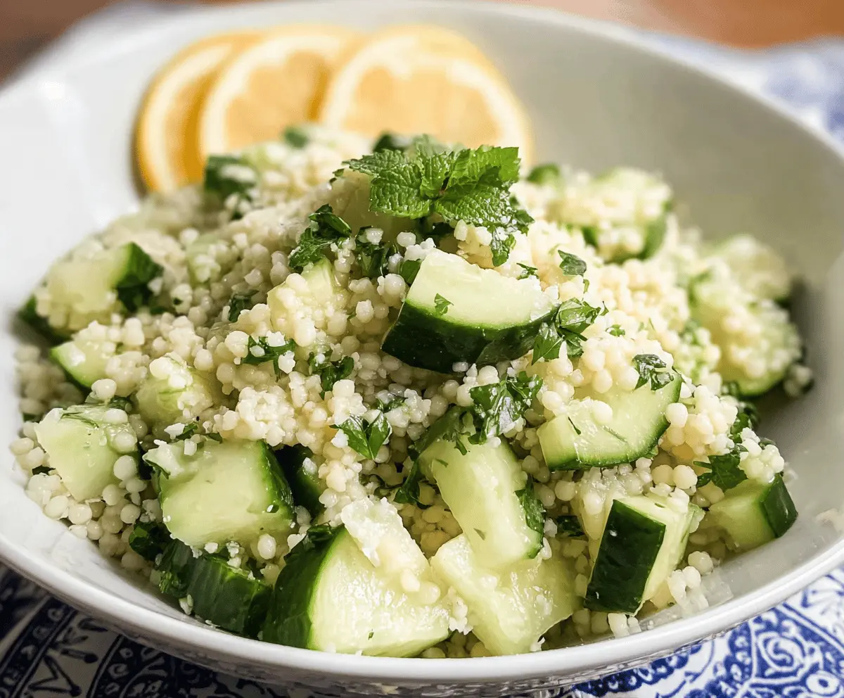 Refreshing Chilled Cucumber Couscous Salad Recipe