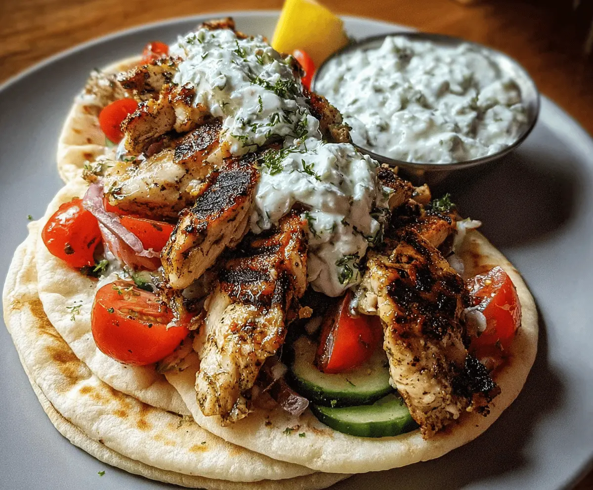 Greek Chicken Gyros With Zesty Lemon Herb Marinade