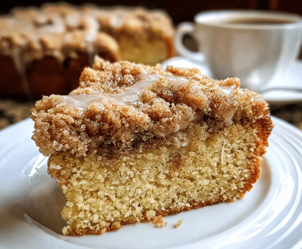 Moist Banana Crumb Coffee Cake With Streusel Topping