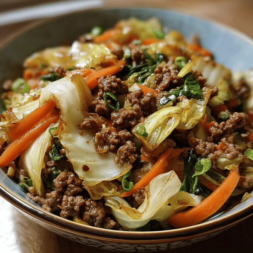 Healthy Chinese Beef and Cabbage Stir Fry Recipe