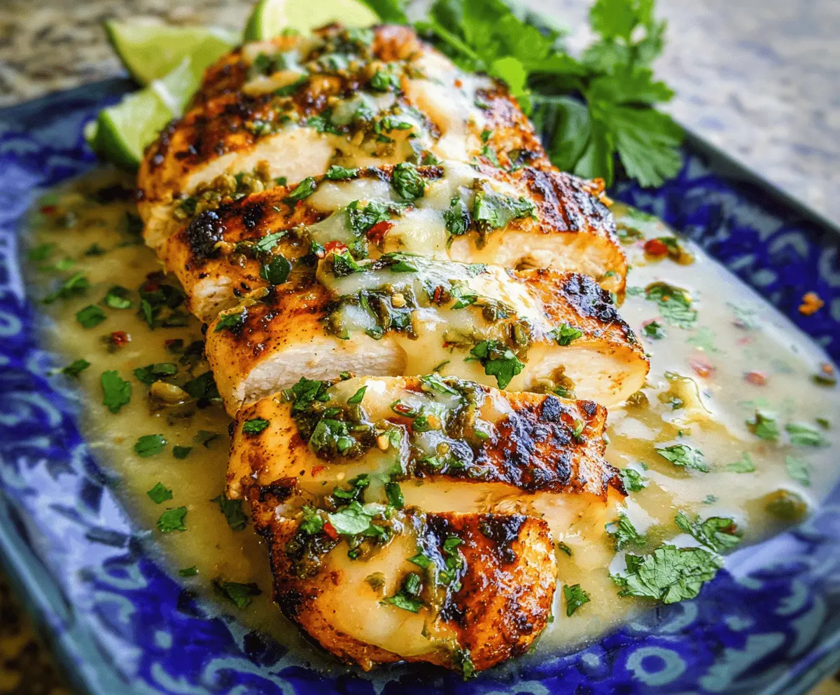 Easy Grilled Salsa Verde Chicken with Pepper Jack