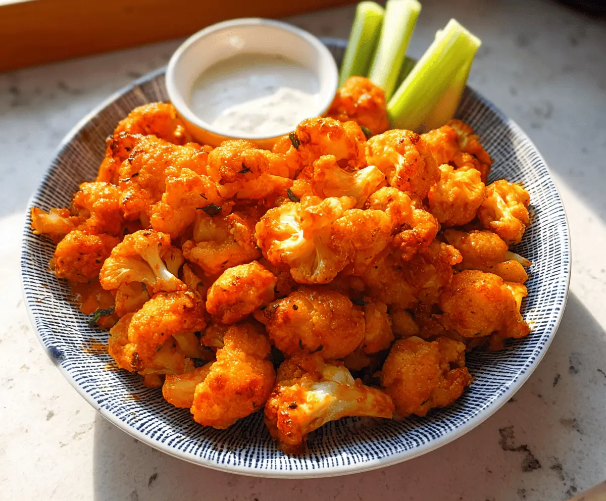 Crispy Air Fryer Buffalo Cauliflower Bites