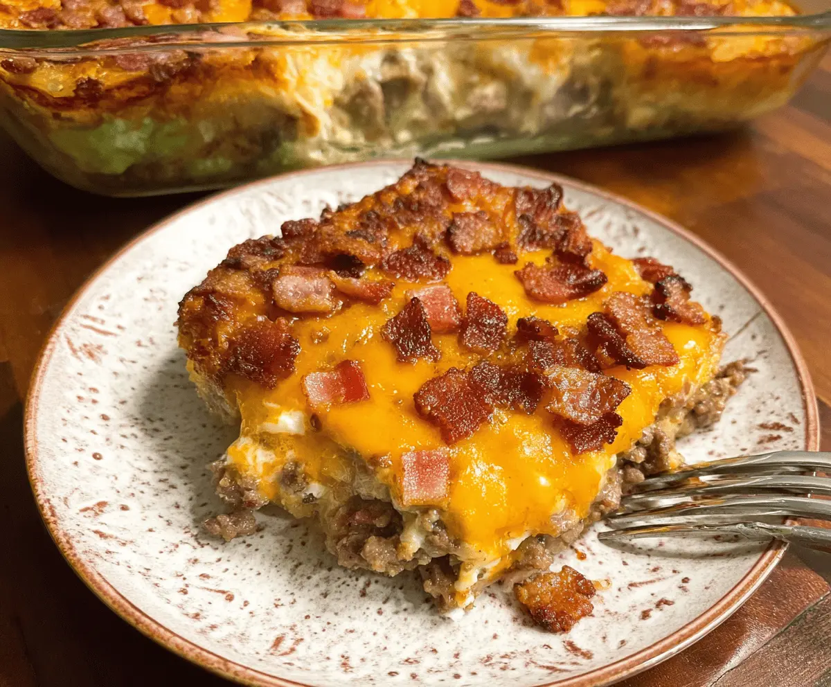Easy Low-Carb Bacon Cheeseburger Casserole Recipe