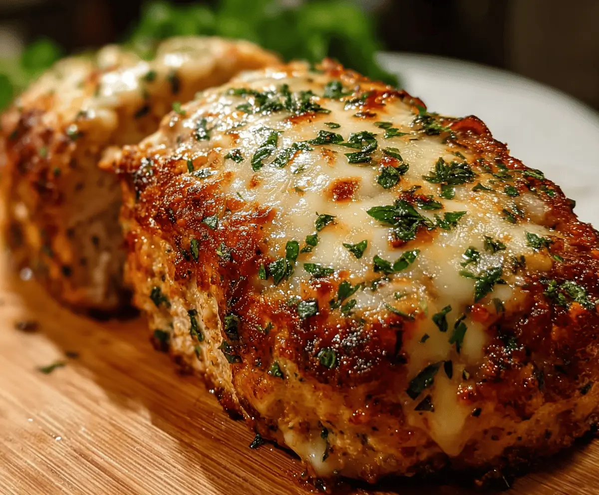 Garlic Parmesan Chicken Meatloaf That Melts in Your Mouth