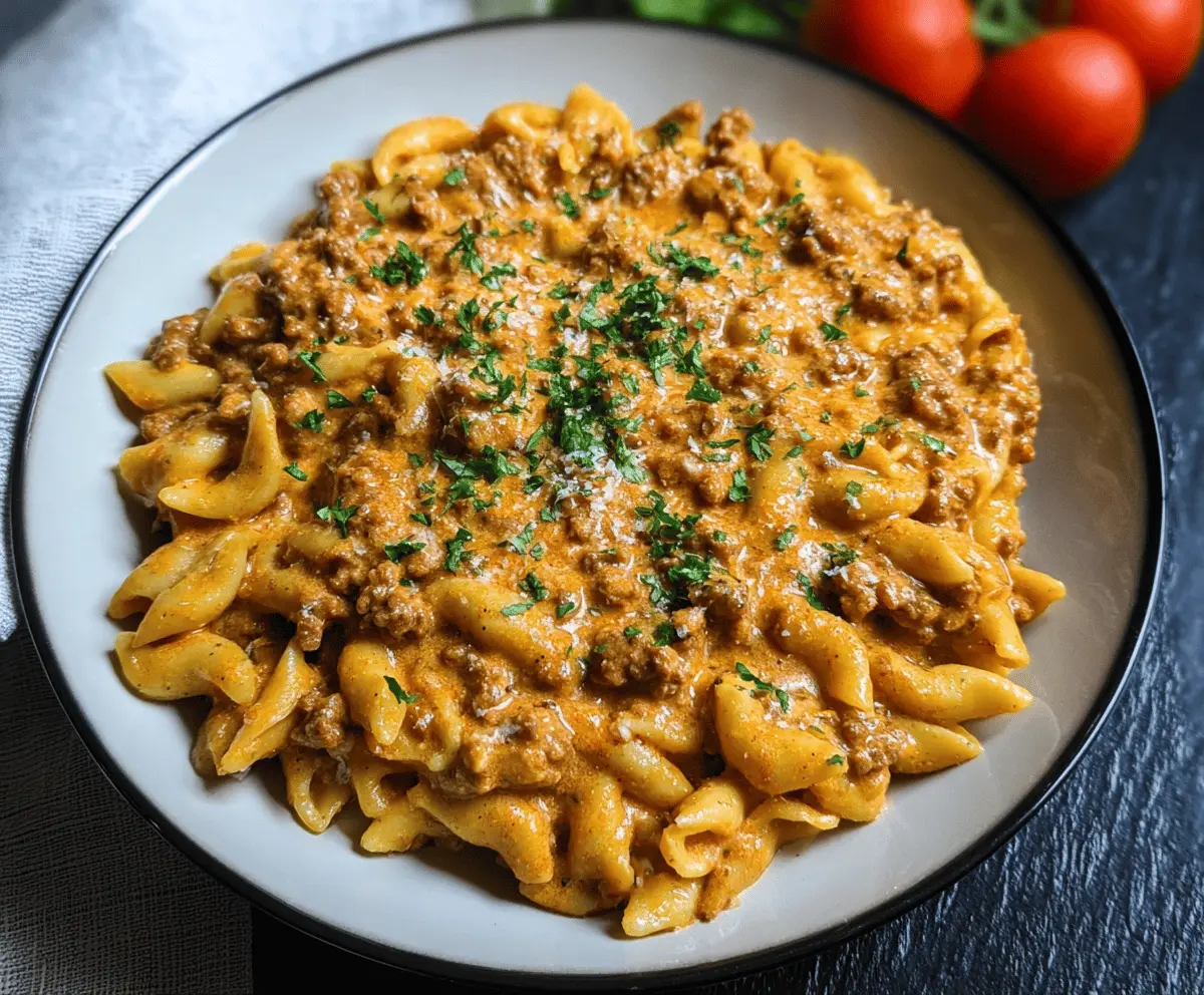 Creamy High-Protein Beef Pasta Recipe