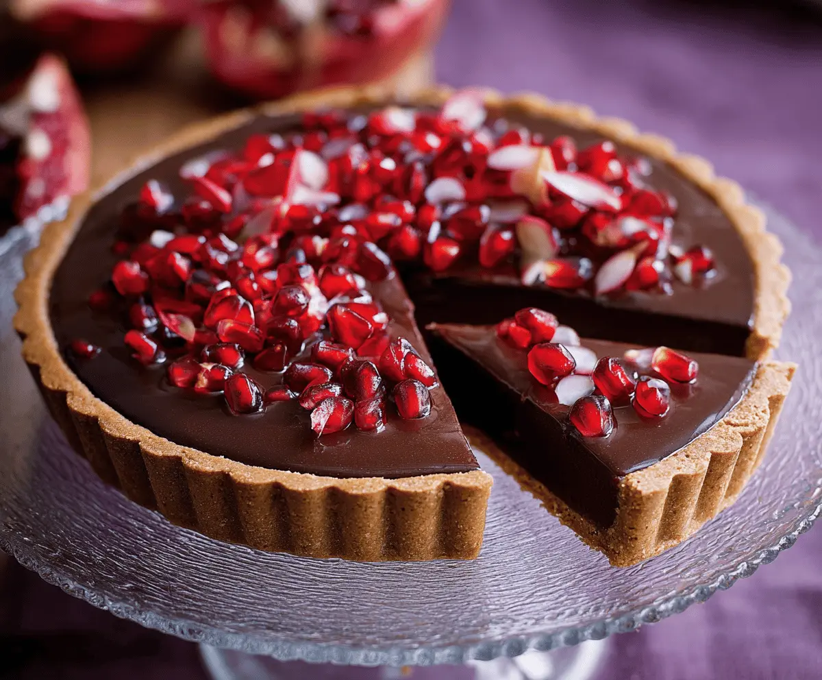 Chocolate Pomegranate Tart