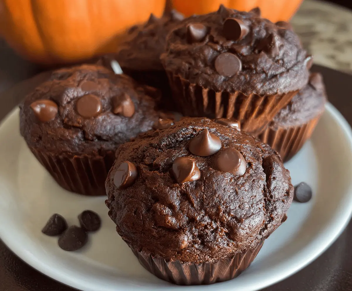 Chocolate Pumpkin Muffins