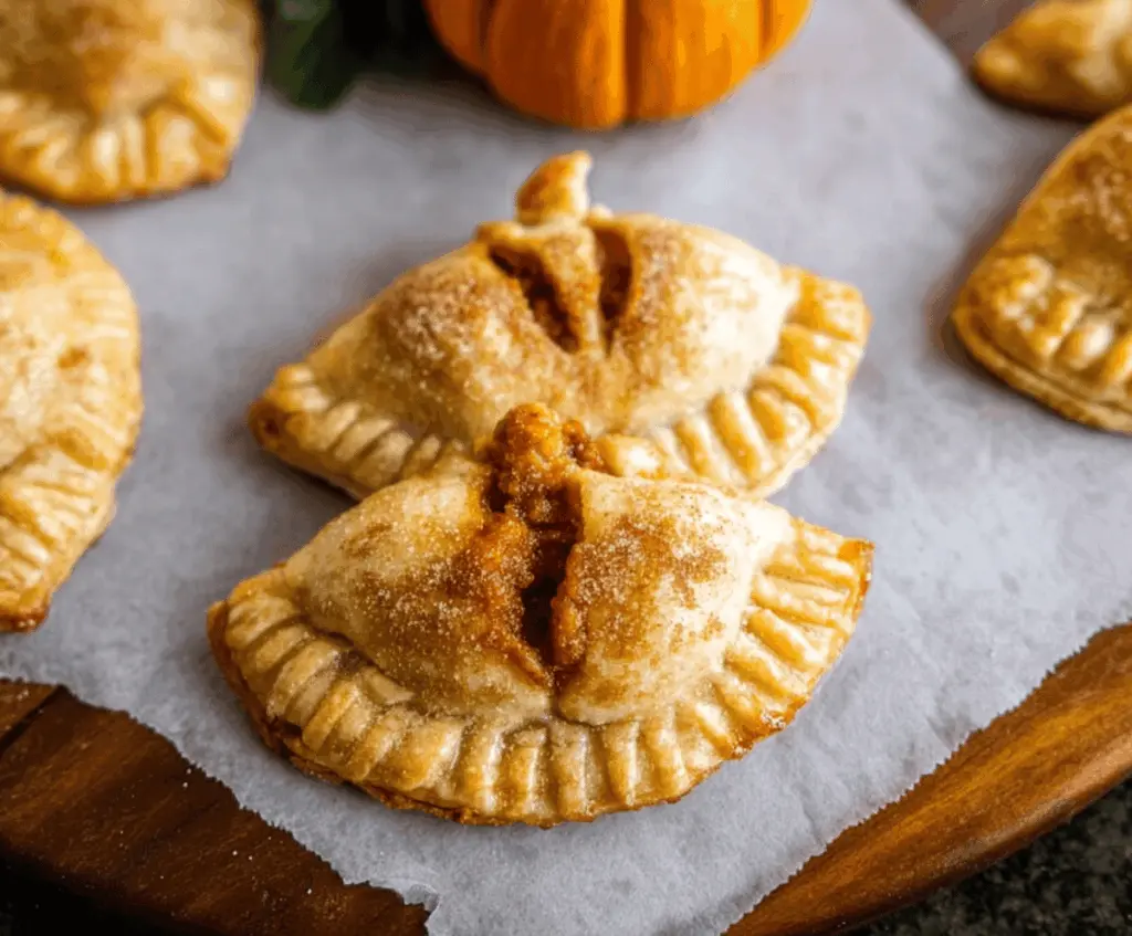 Delicious mini pumpkin hand pies with flaky crust and spiced pumpkin filling, perfect for fall desserts.