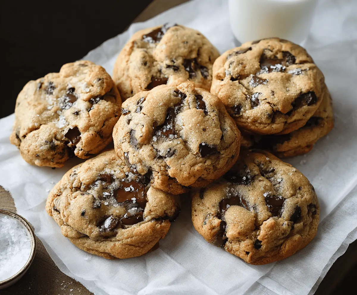 Delicious Joanna Gaines Chocolate Chip Cookies fresh out of the oven with gooey chocolate chips.