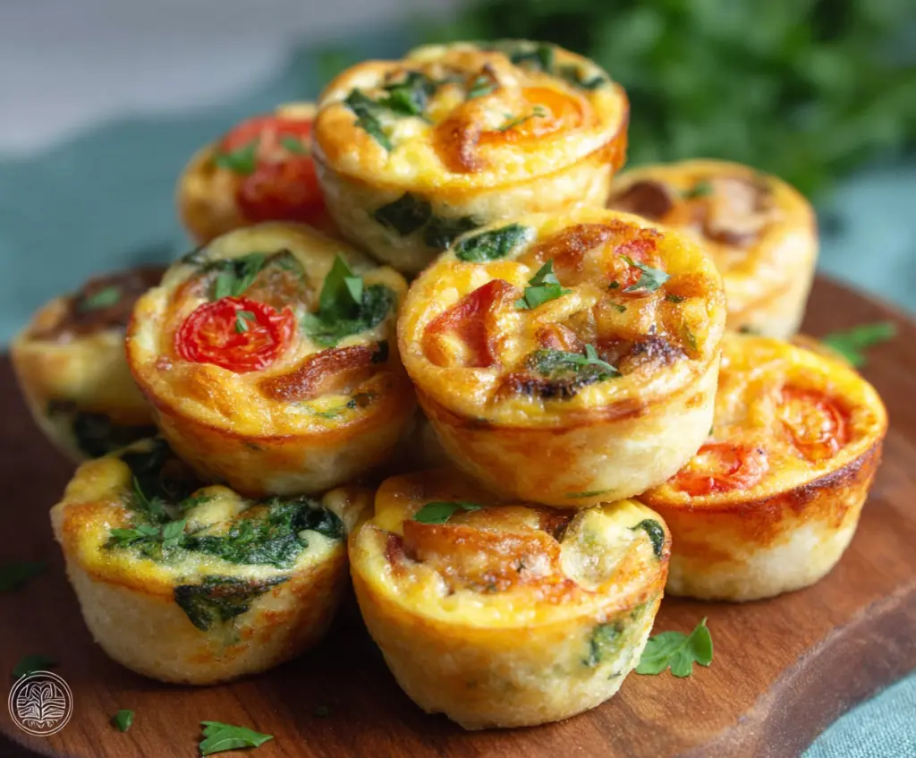 Delicious Mini Quiche Bites with flaky crust and cheesy filling, perfect for brunch or parties.