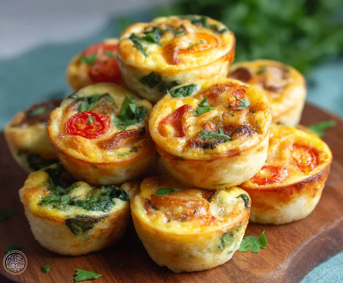 Delicious Mini Quiche Bites with flaky crust and cheesy filling, perfect for brunch or parties.